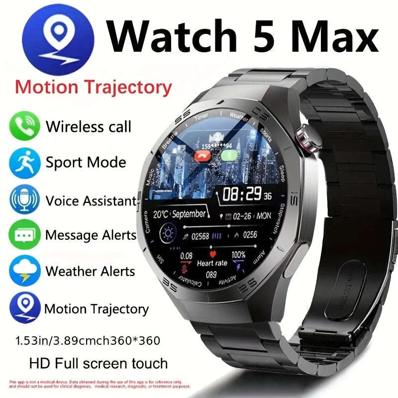 GT5 Pro Smartwatch with AMOLED Display and GPS-silvery / CHINA