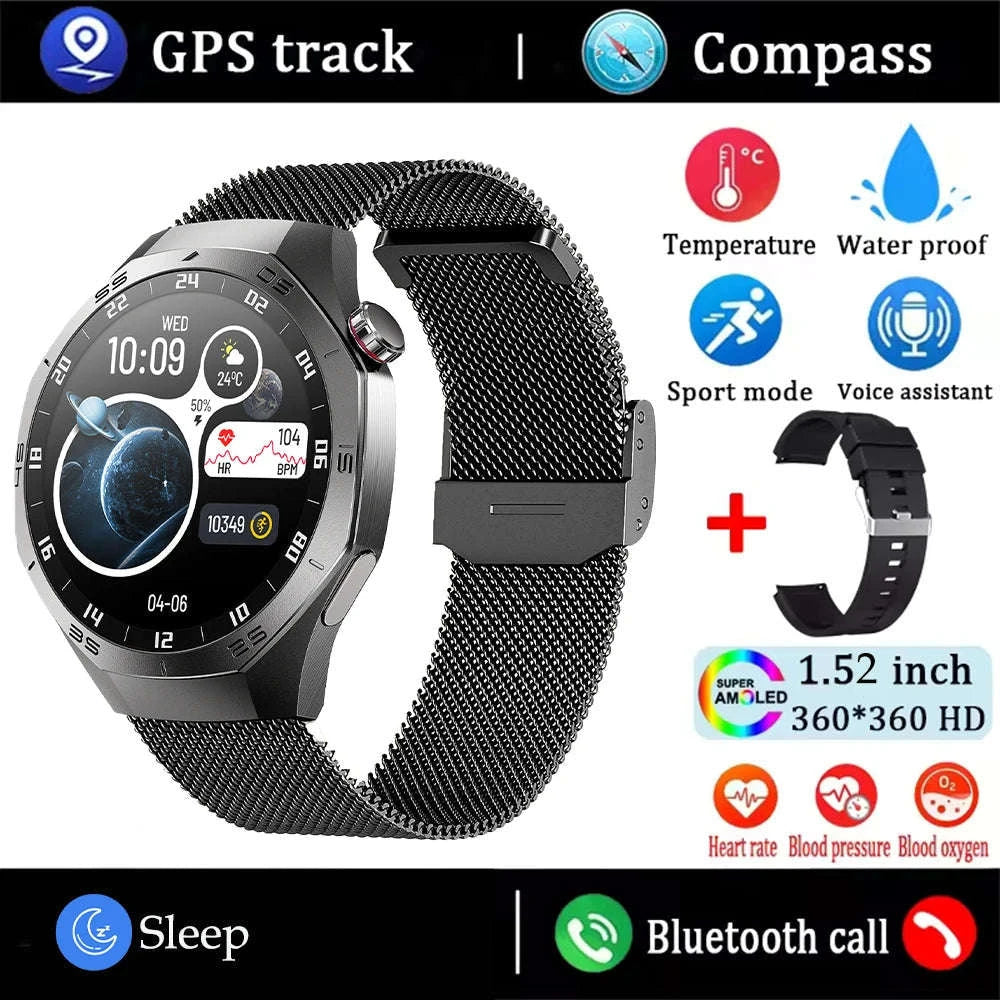 GT5 Pro Smartwatch with AMOLED Display and GPS-silvery / CHINA