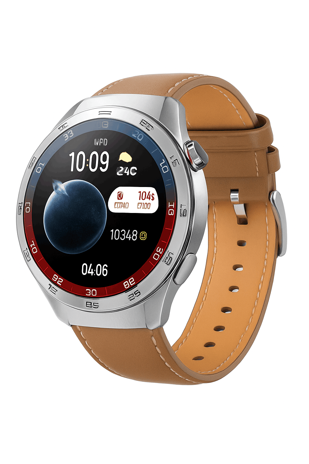 GT5 Pro Smartwatch with AMOLED Display and GPS-silvery / CHINA
