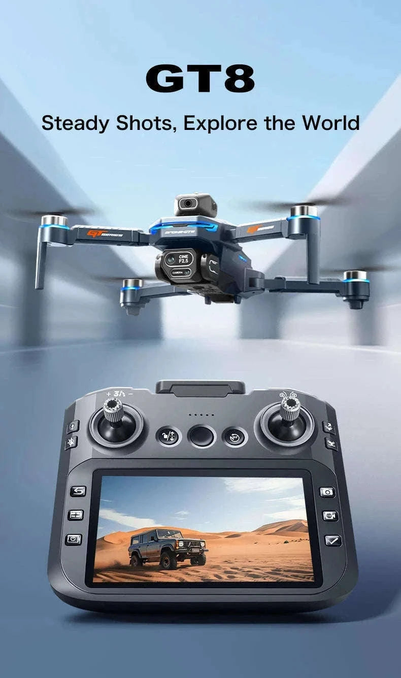 GT8 Drone with 8K Dual Cameras and Screen Remote-GT8 8K - VR - Pad / China Mainland