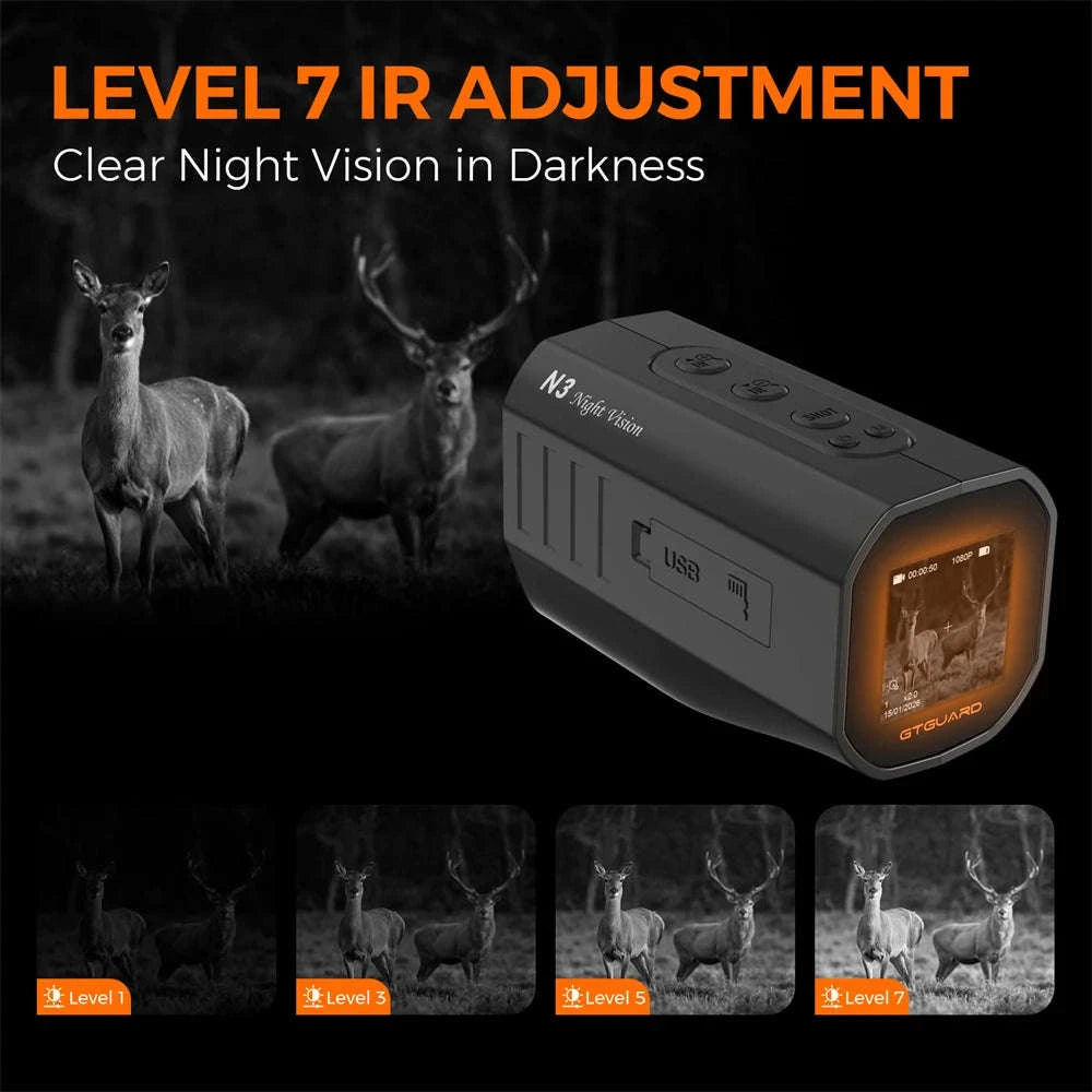GTGUARD N3 1080P Night Vision Monocular with 5X Zoom-GTGUARD N3