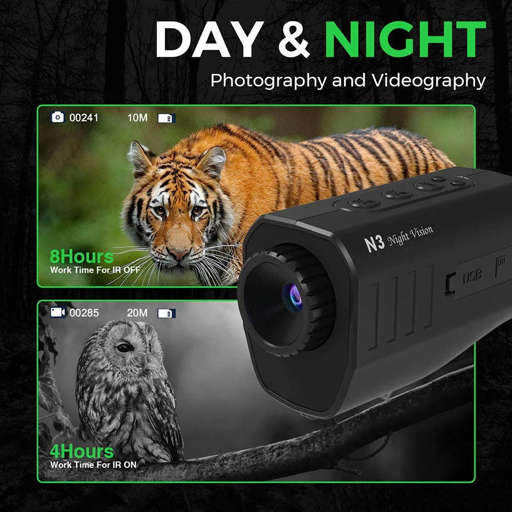 GTGUARD N3 Night Vision Monocular with 4K-Style HD Recording-N3 / United States