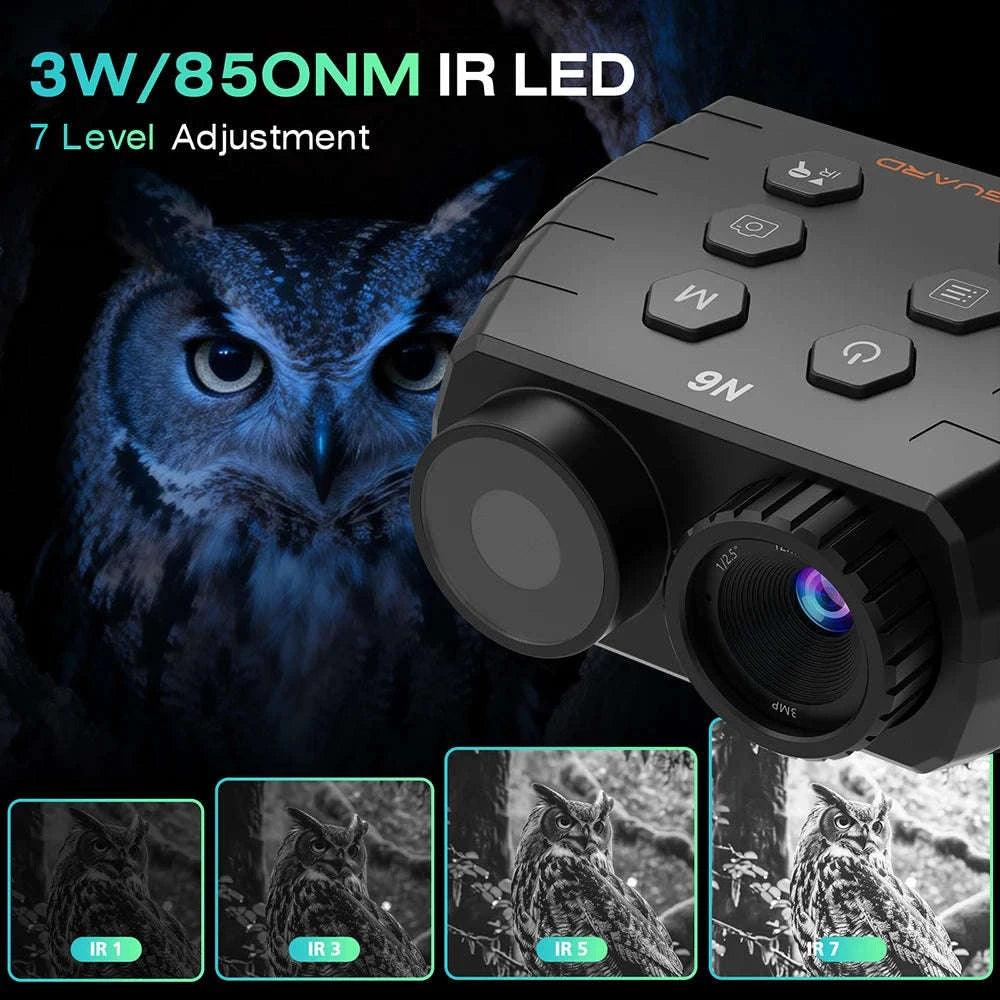 GTGUARD N6 Night Vision Binoculars with 1080P Video-United States