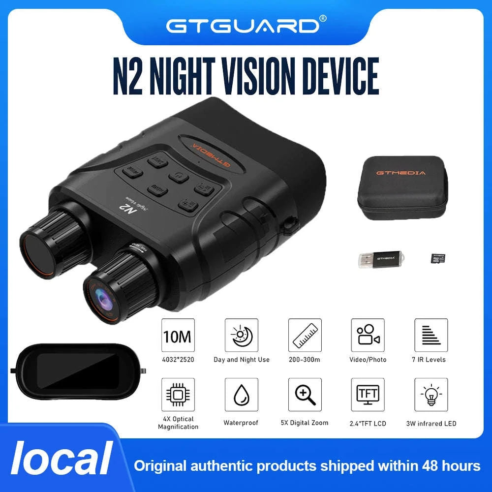GTMEDIA N2 Night Vision Binoculars with 5X Zoom and 1080P-United States