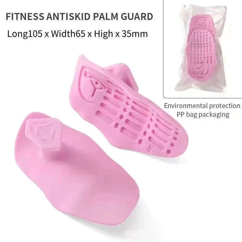 Gym Gloves Grip Strengthener Silicone Palm Grips for Lifting-Pink N92