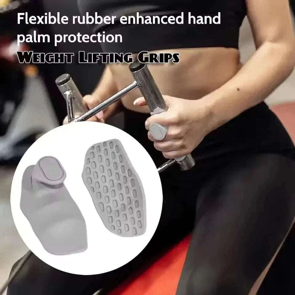 Gym Gloves Grip Strengthener Silicone Palm Grips for Lifting-Pink N92