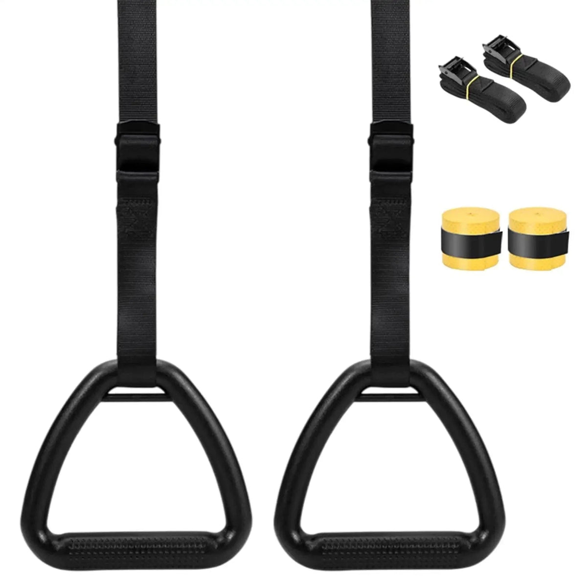 Gymnastic Rings with Adjustable Straps for Strength Training-1M