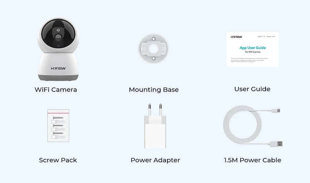 H.VIEW 3MP WiFi Indoor Security Camera with AI Detection-france