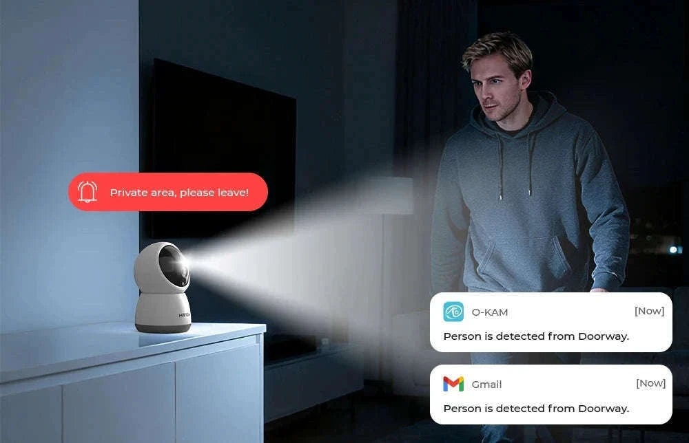 H.VIEW 3MP WiFi Indoor Security Camera with AI Detection-france