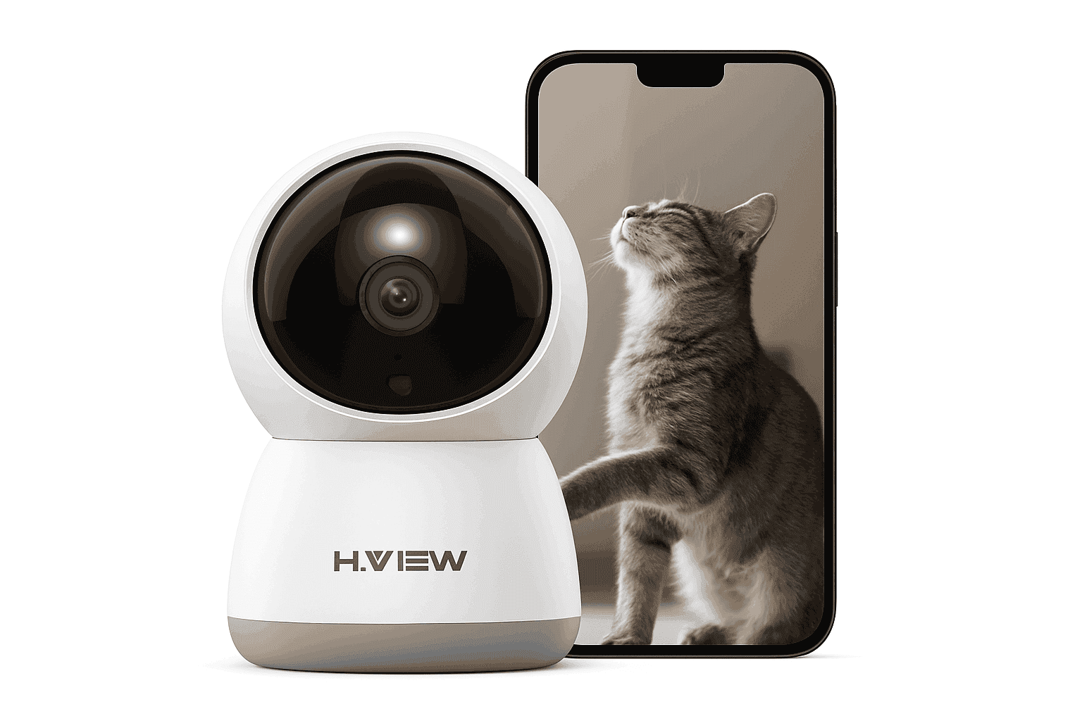 H.VIEW 3MP WiFi Indoor Security Camera with AI Detection-france