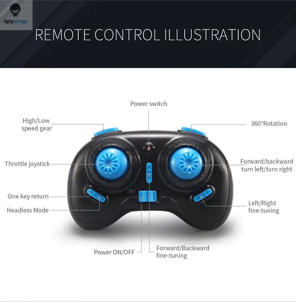 H36 Mini Drone 6‑Axis Quadcopter-blue