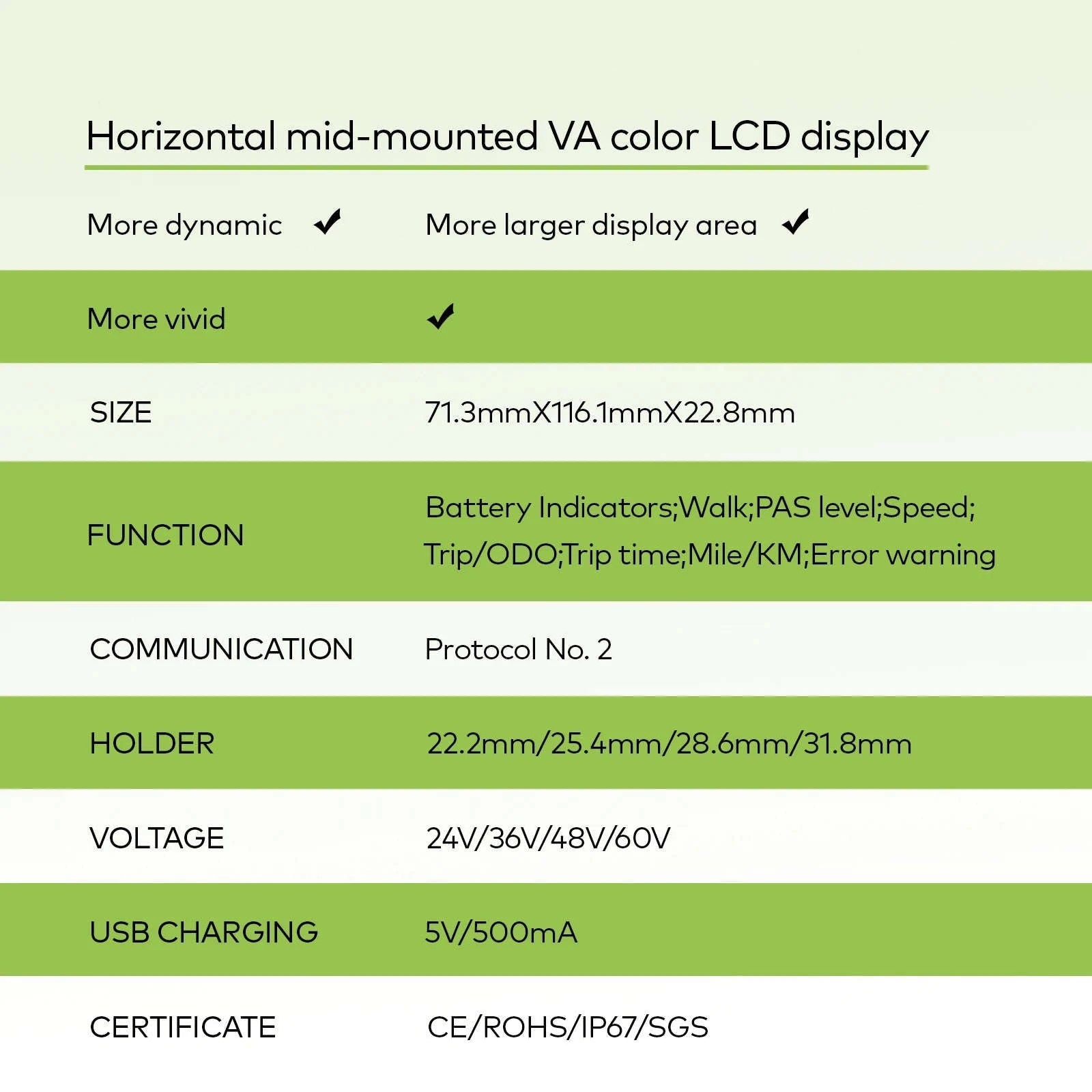 H6C Large Screen Bicycle Computer-SM 6Pin / CHINA