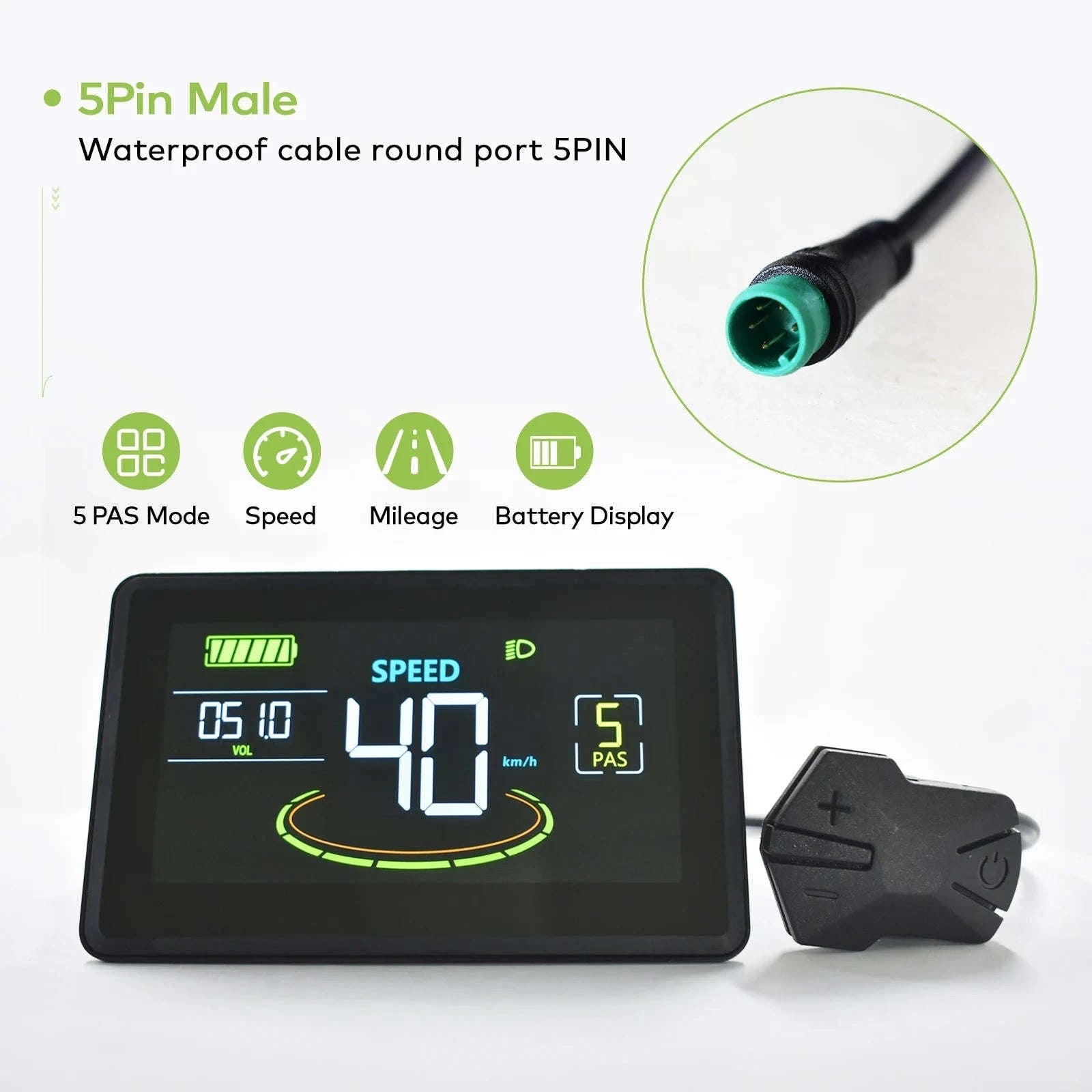 H6C Large Screen Bicycle Computer-SM 6Pin / CHINA