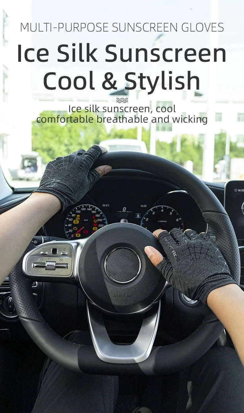 Half Finger Cycling Gloves Anti-Slip Washable Bike Gloves-XS/S