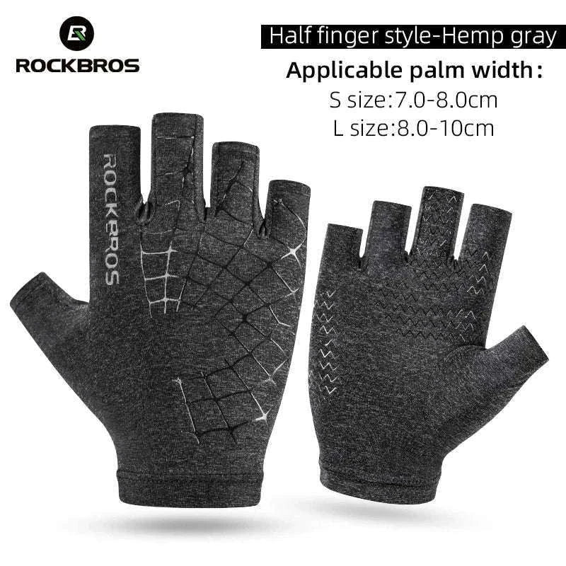 Half Finger Cycling Gloves Anti-Slip Washable Bike Gloves-XS/S