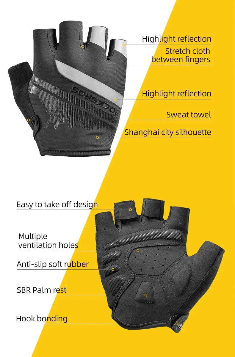 Half Finger Cycling Gloves for Spring and Autumn Riding-S247-1 / XXL
