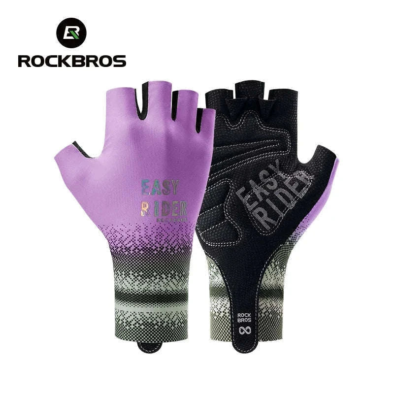 Half Finger Cycling Gloves for Women Shock Absorbing Breathable-S370-GN / XL