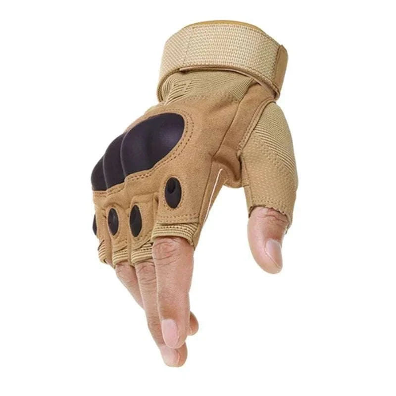 Half Finger Tactical Gloves for Cycling, Shooting & Outdoor Use-camouflage / M