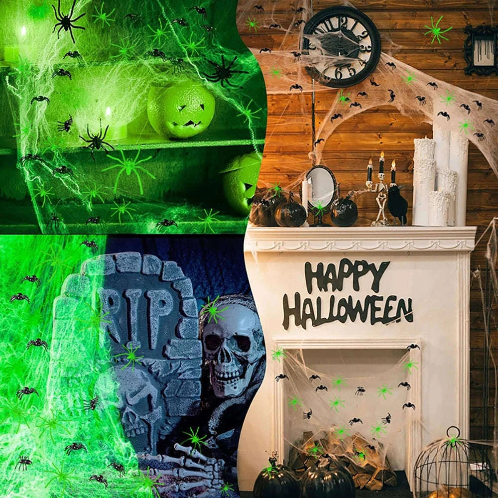 Halloween Fluorescent Spider Webs-Luminous Spider Web / 40g