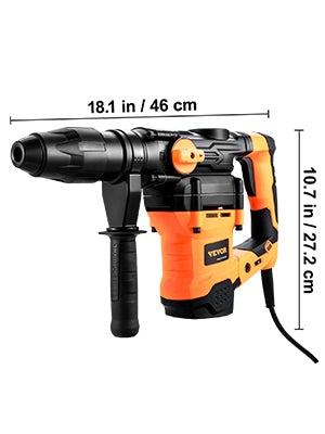 1600W Rotary Hammer Drill SDS Max 42mm 3 Mode Concrete Breaker