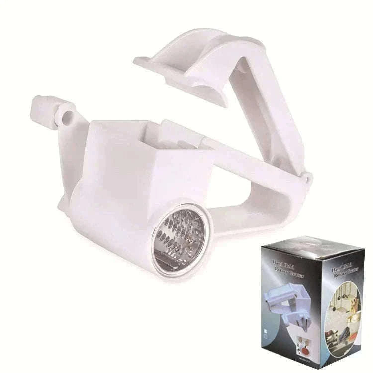Hand-Cranked Cheese Grater for Fast, Even Shredding-white