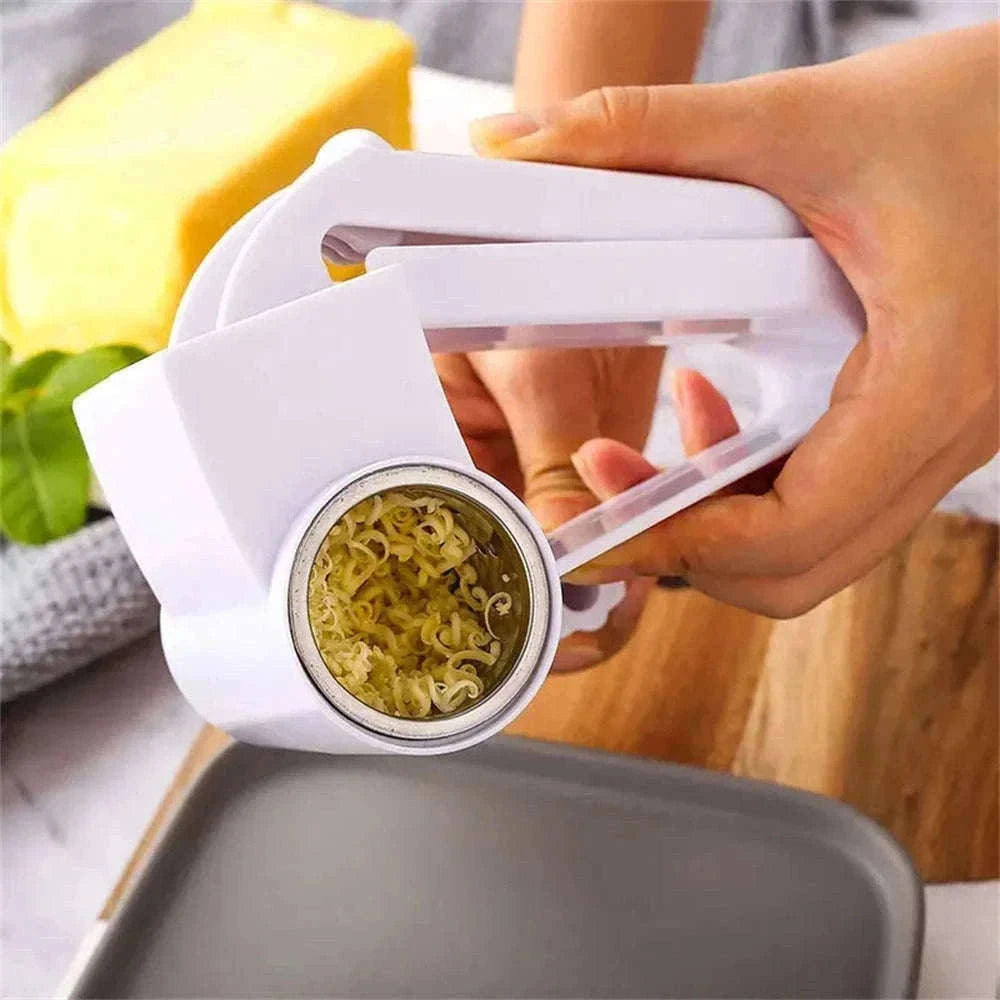 Hand-Cranked Cheese Grater for Fast, Even Shredding-white