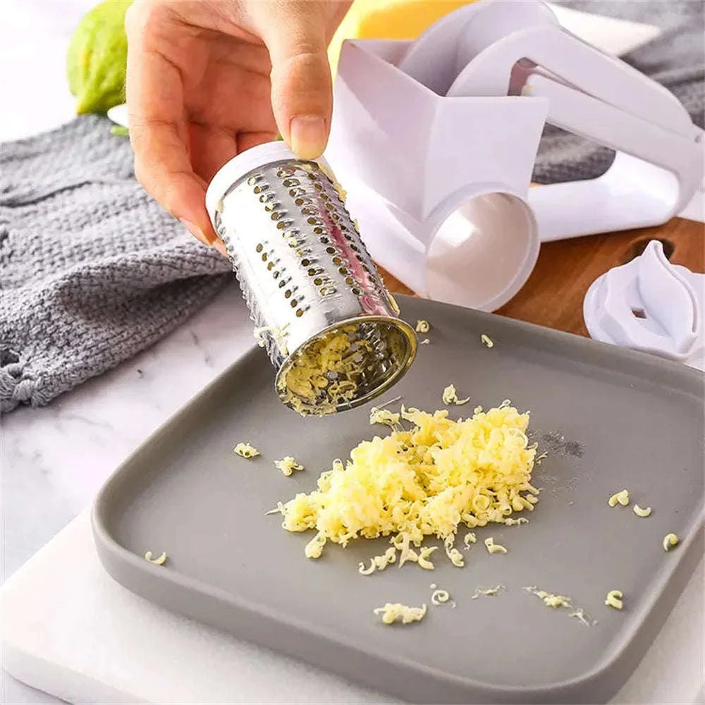 Hand-Cranked Cheese Grater-white