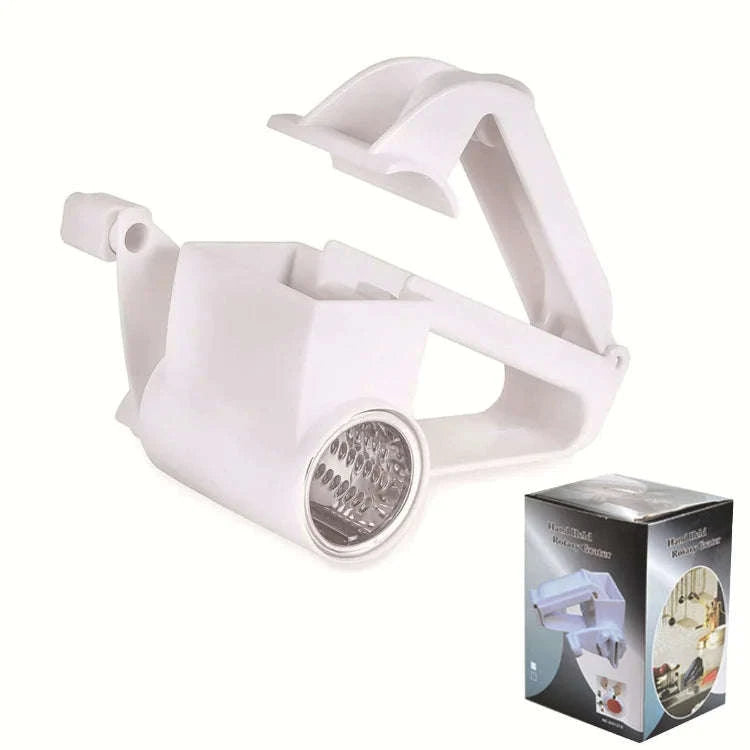 Hand-Cranked Cheese Grater-white