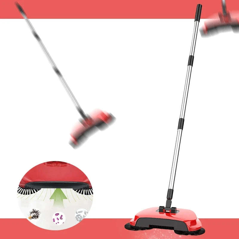 Hand Push Sweeper Mop with Built-In Dustpan for Quick Floor Cleaning-By-Stssbb / United States