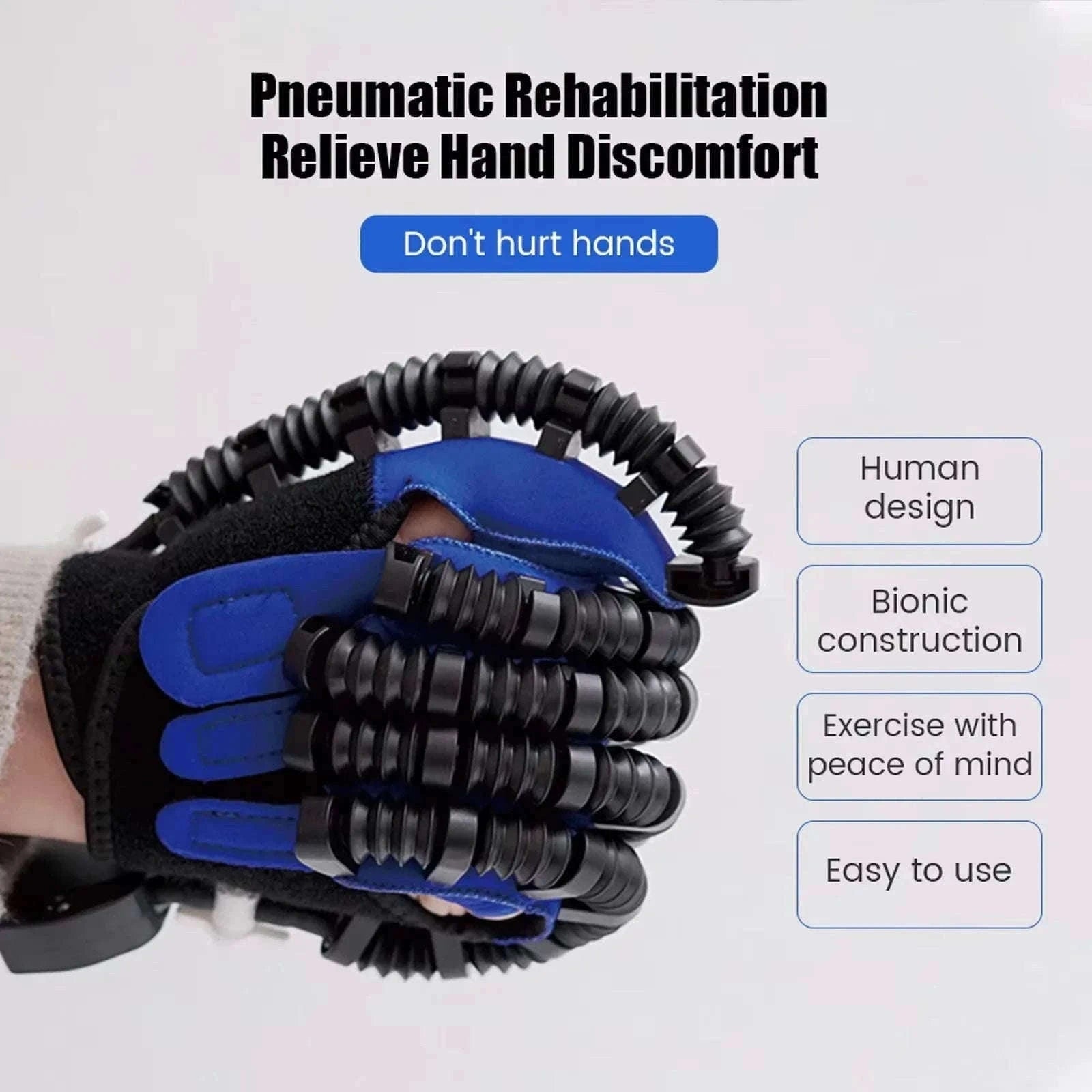 Hand Rehabilitation Glove for Finger Mobility Training-9 right / M