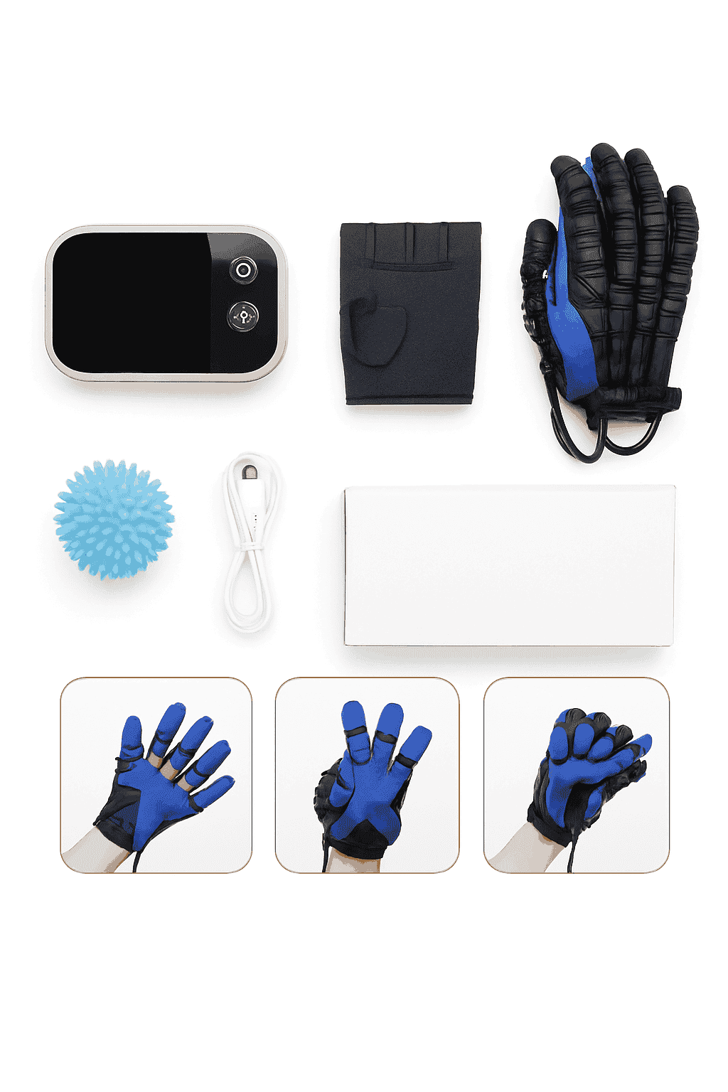 Hand Rehabilitation Glove for Finger Mobility Training-9 right / M