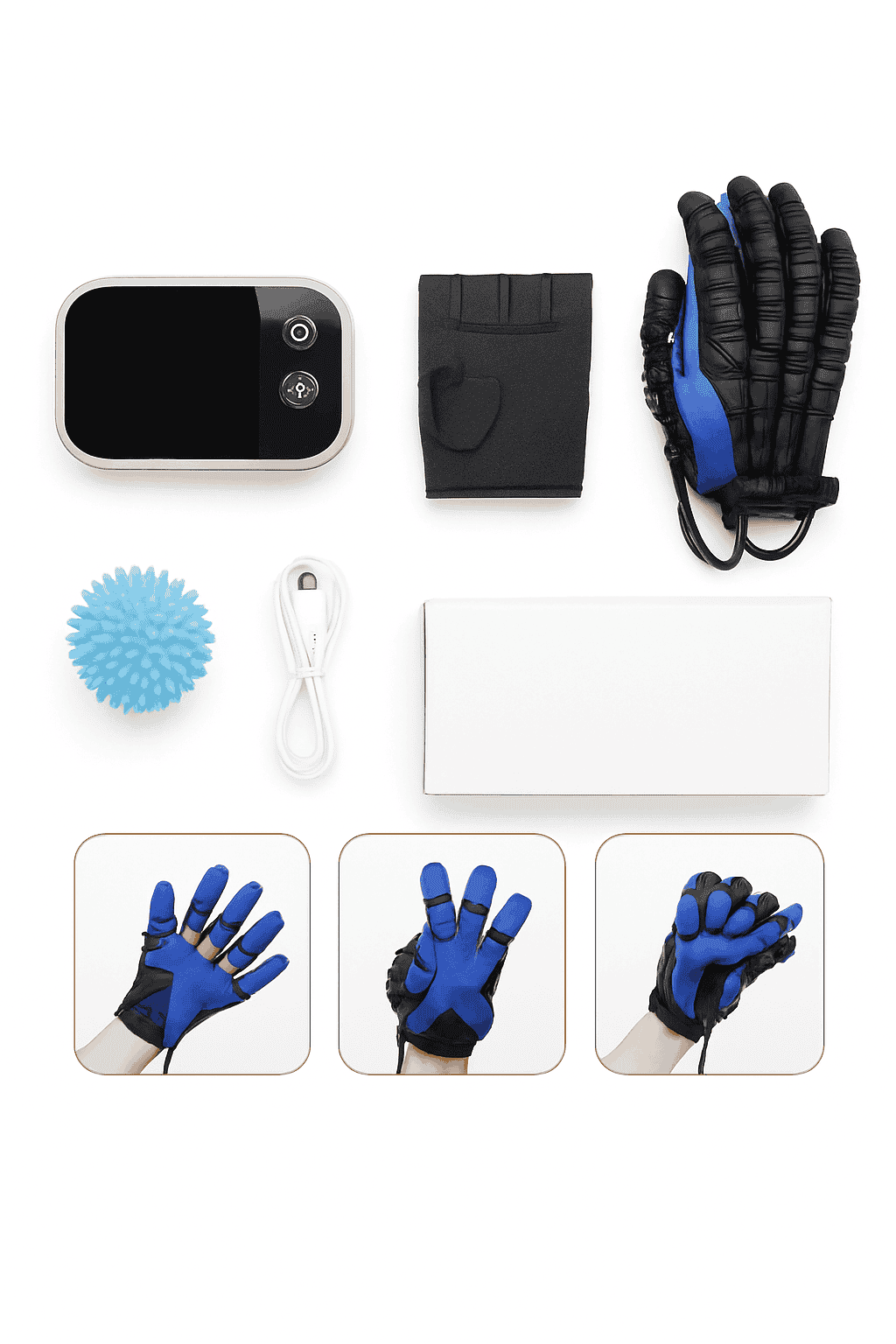 Hand Rehabilitation Glove for Finger Mobility Training-9 right / M