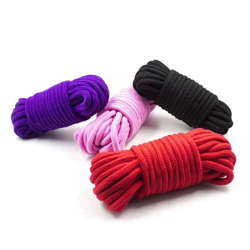 Handcuffs & Bondage Rope Shibari Restraint Kit-Purple 5M