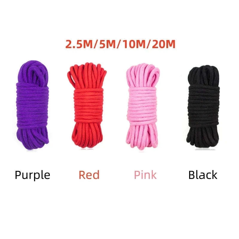 Handcuffs & Bondage Rope Shibari Restraint Kit-Purple 5M