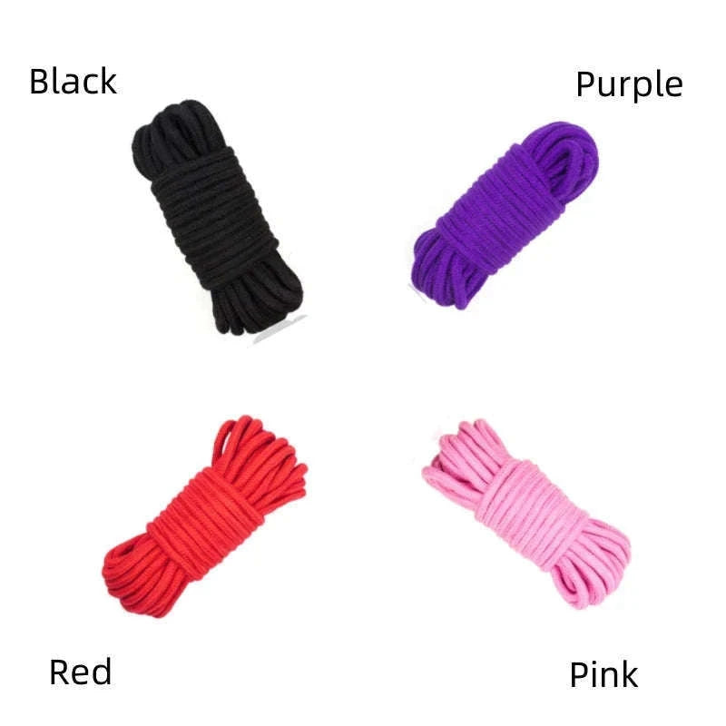 Handcuffs & Bondage Rope Shibari Restraint Kit-Purple 5M
