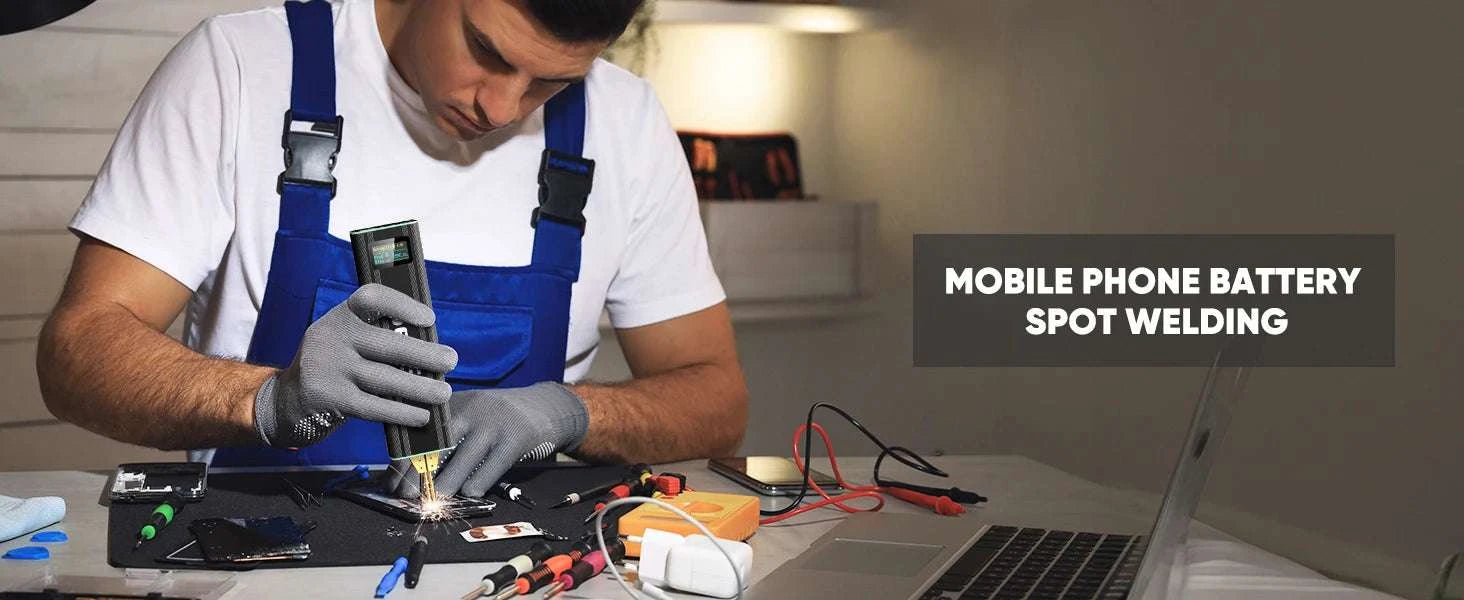 Handheld Battery Spot Welder with 80 Levels & 5000mAh Power-GERMANY