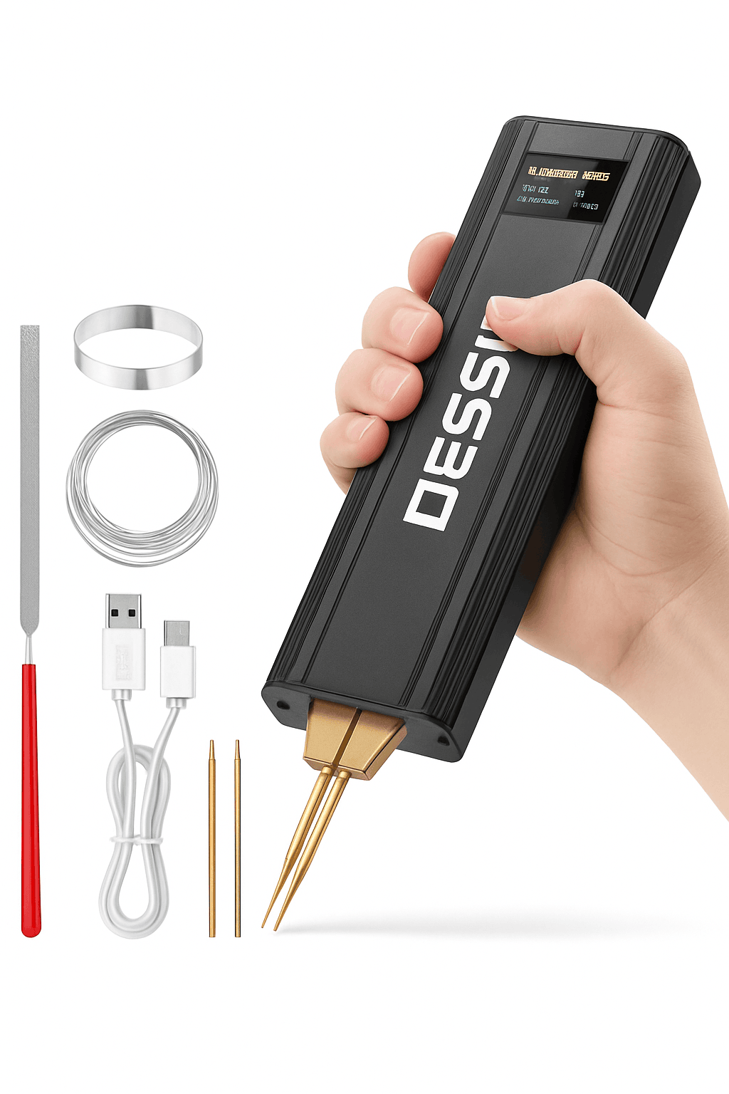 Handheld Battery Spot Welder with 80 Levels & 5000mAh Power-GERMANY