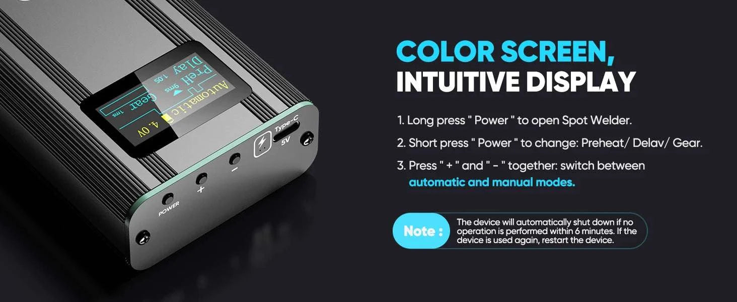 Handheld Battery Spot Welder with 80 Levels & 5000mAh Power-GERMANY