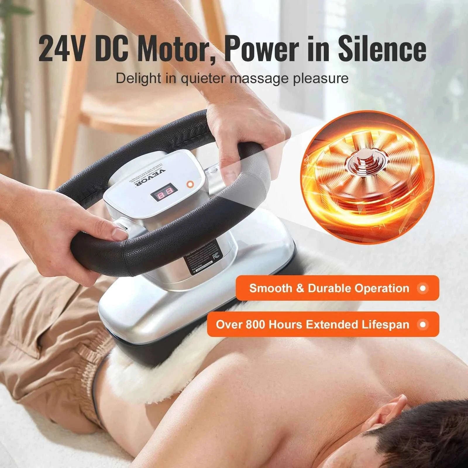 Handheld Body Massager with Variable Speed and Heat Therapy-110V / United States