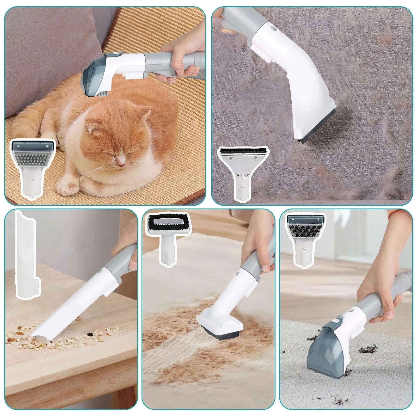 Handheld Carpet Cleaner 10kPa 450W Spot Cleaning Machine-WHITE / france / 220 V|EU