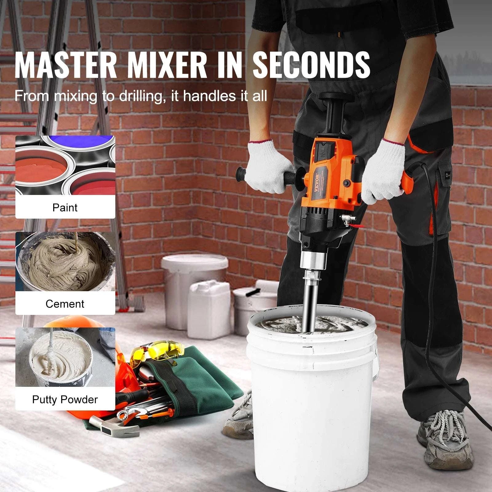 Handheld Core Drill Machine 2000W/2600W Wet & Dry Concrete Drill-2000W 160mm / Poland