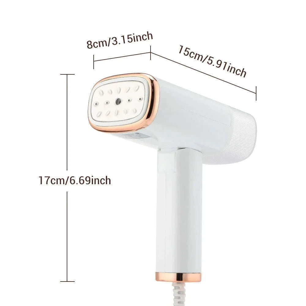 Handheld Fabric Steamer 130ml 1000W Portable Steamer-WHITE / EU