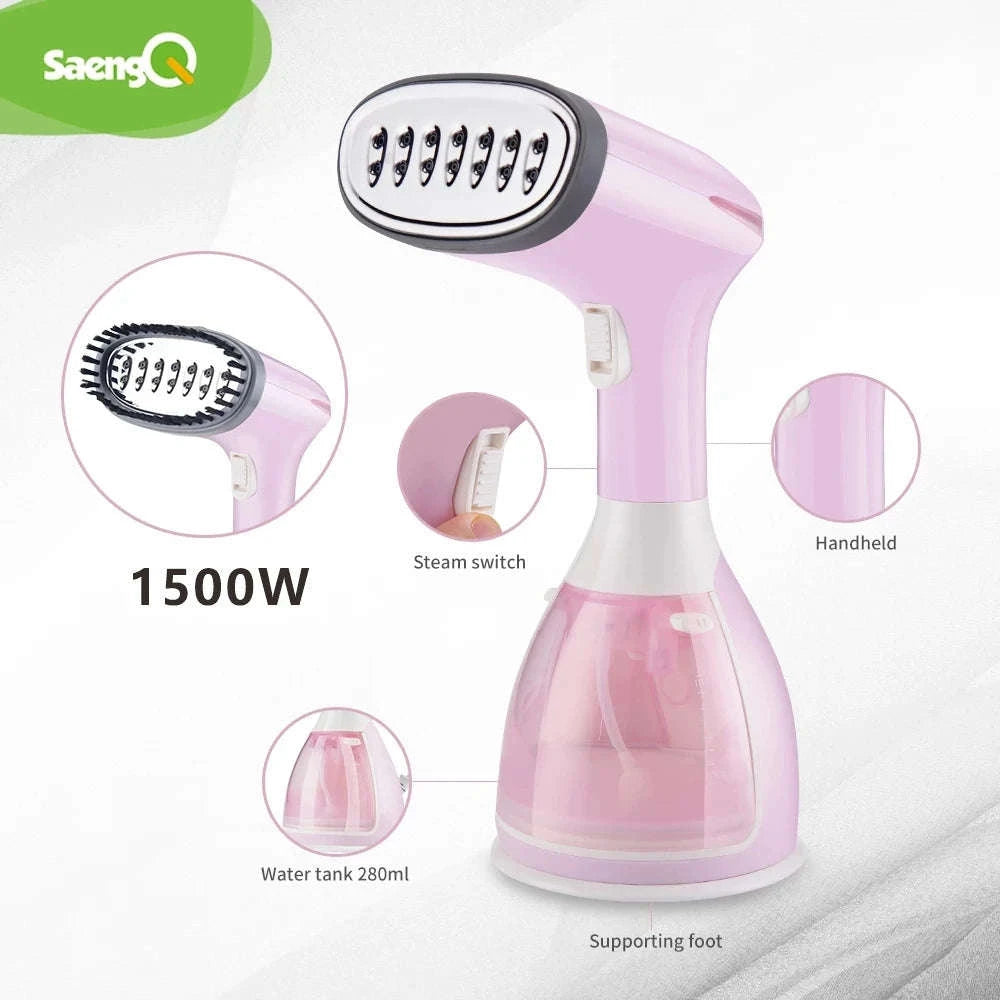 Handheld Garment Steamer 1500W Fabric Steamer for Clothes-blue / EU