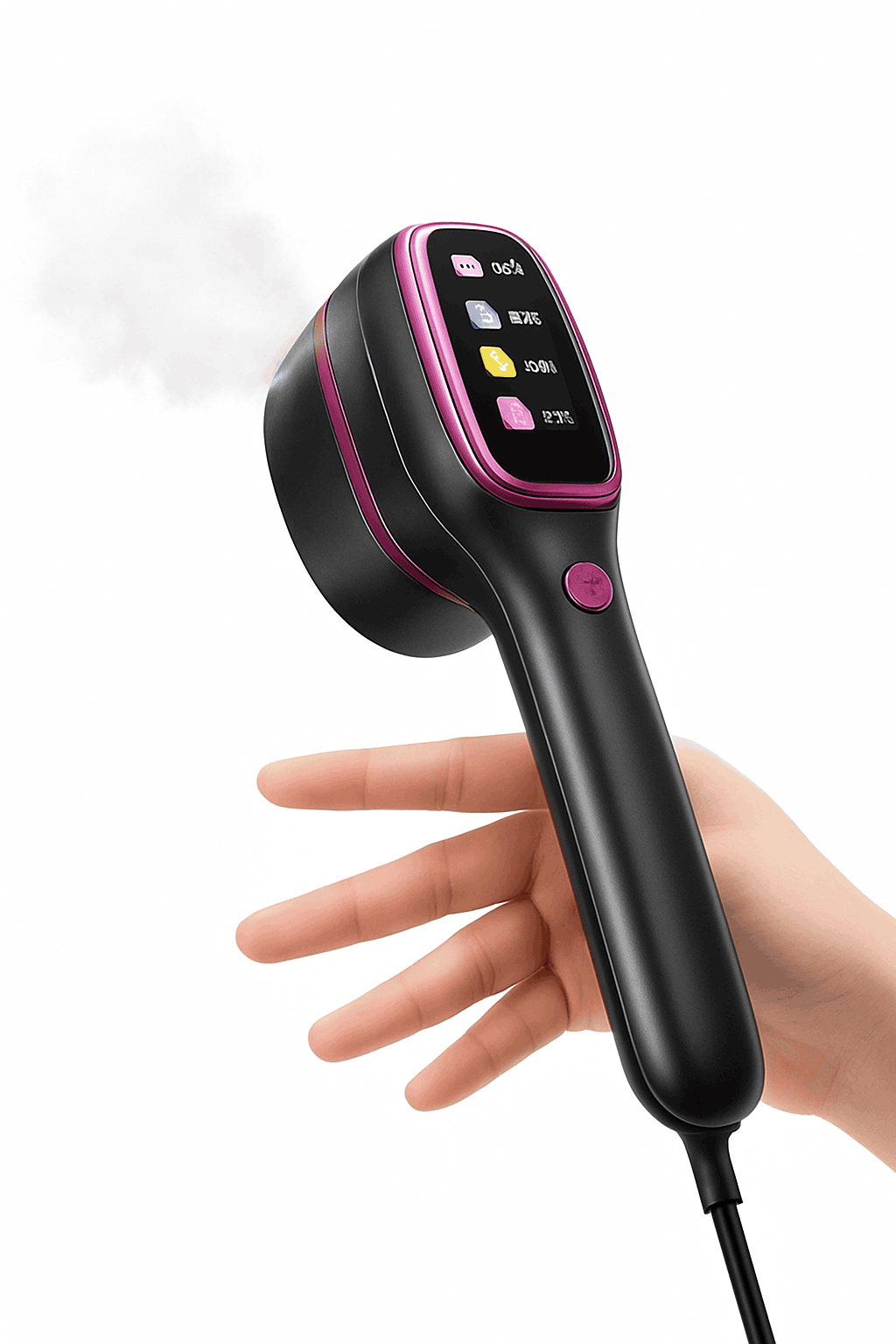 Handheld Garment Steamer with 5 Temperature Settings, 1200W-Purple Board / EU