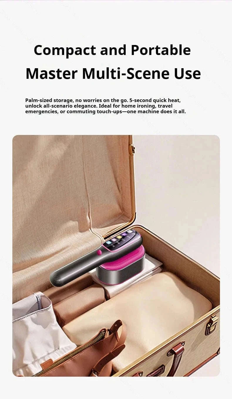Handheld Garment Steamer with 5 Temperature Settings, 1200W-Purple Board / EU