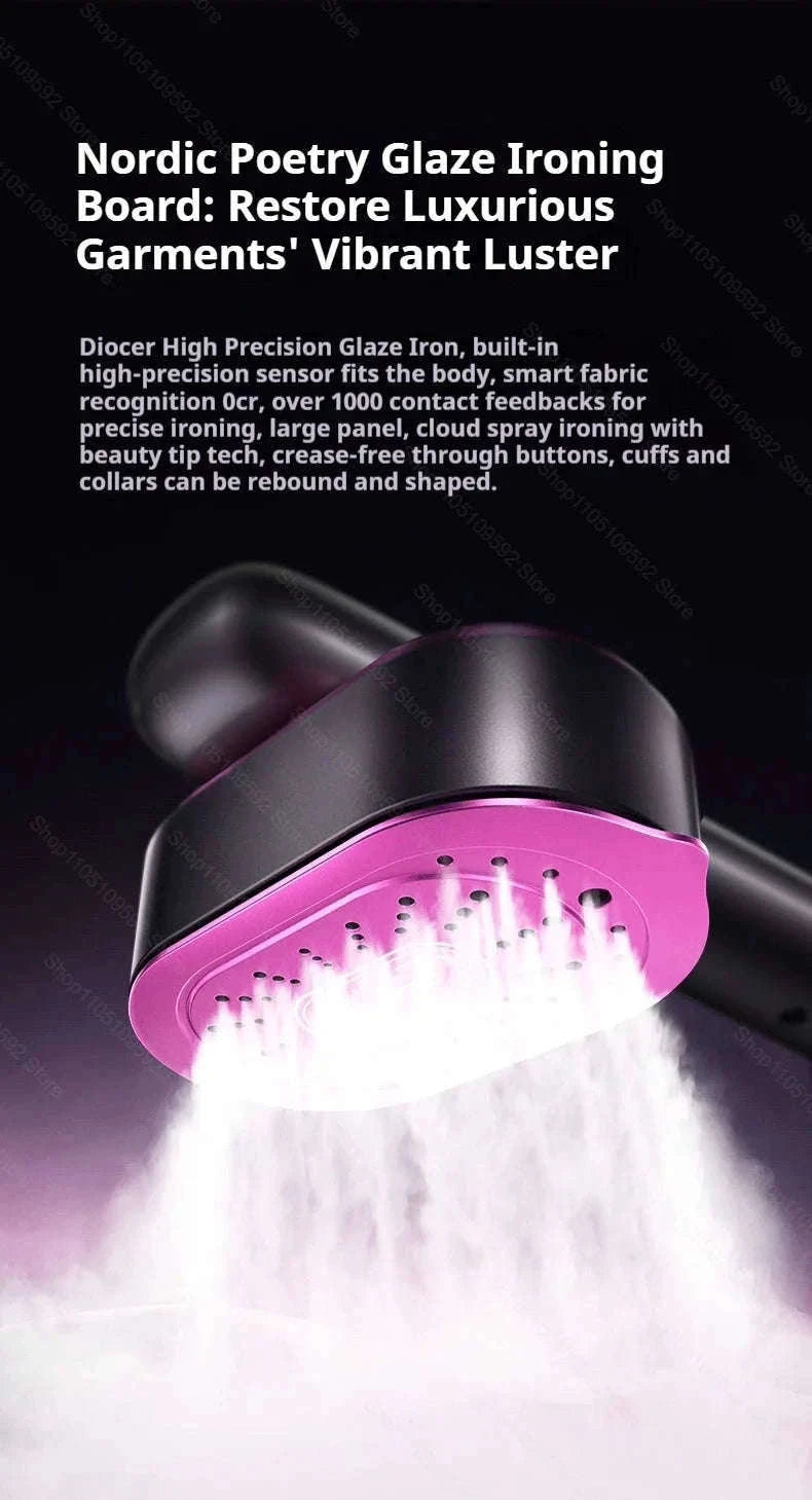 Handheld Garment Steamer with 5 Temperature Settings, 1200W-Purple Board / EU