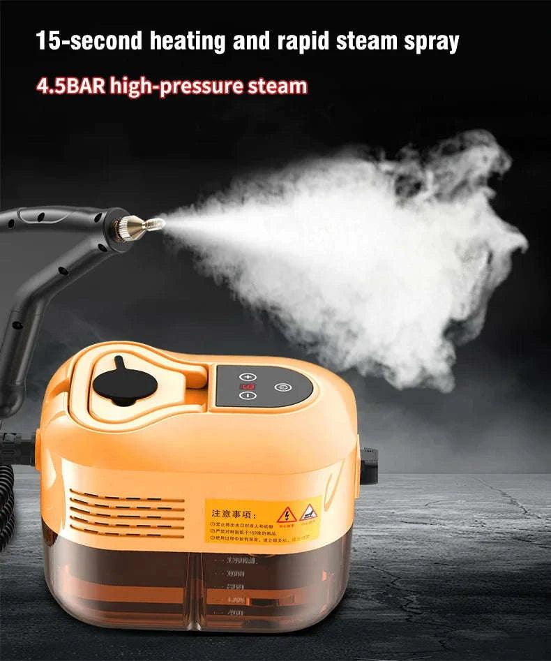 Handheld High Pressure Steam Cleaner for Kitchen, Car, Sofa, Window, Tile, Mirror-orange / 110 V / US|United States