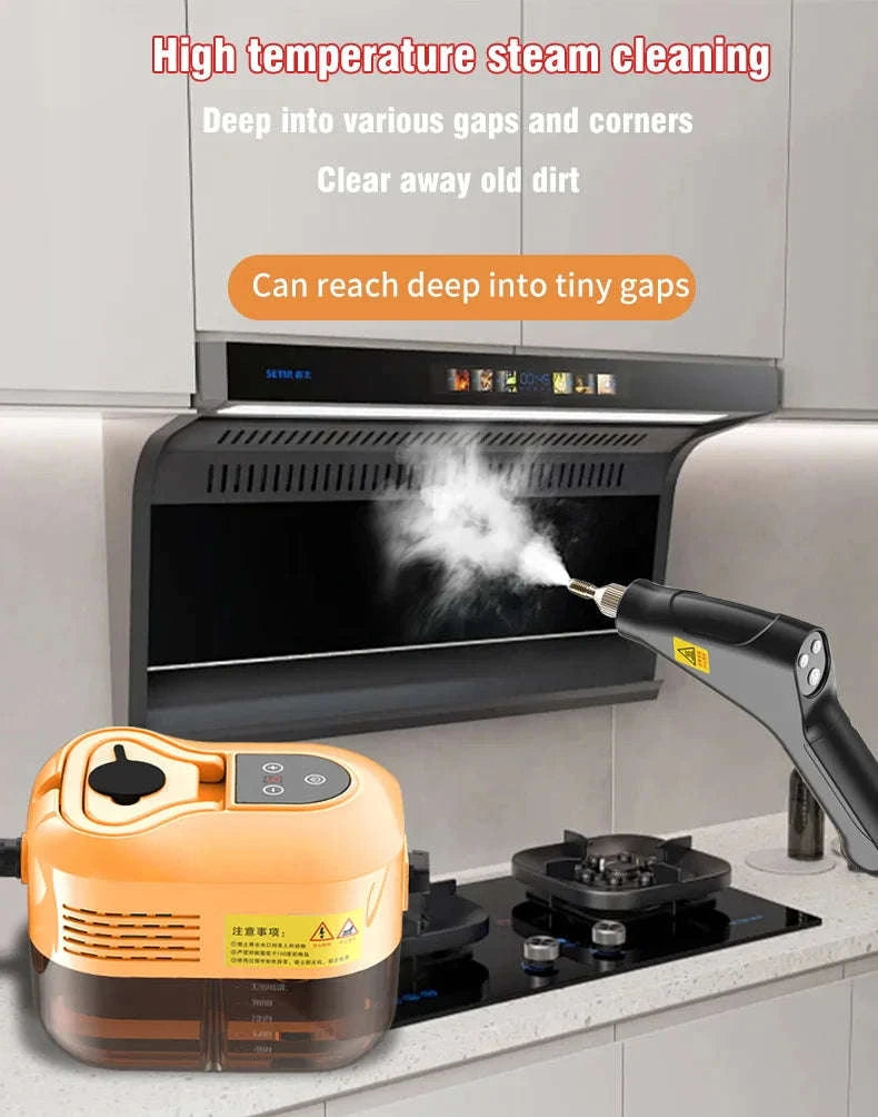 Handheld High Pressure Steam Cleaner for Kitchen, Car, Sofa, Window, Tile, Mirror-orange / 110 V / US|United States
