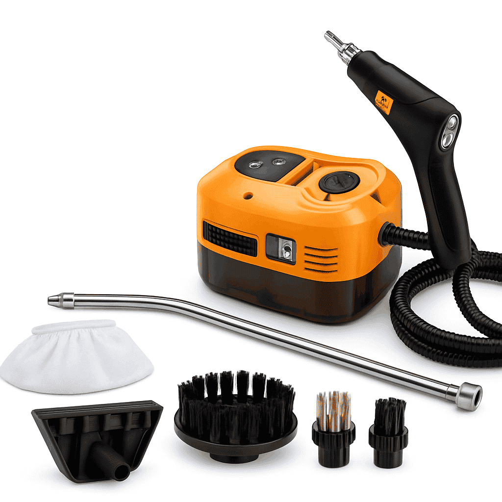 Handheld High Pressure Steam Cleaner for Kitchen, Car, Sofa, Window, Tile, Mirror-orange / 110 V / US|United States