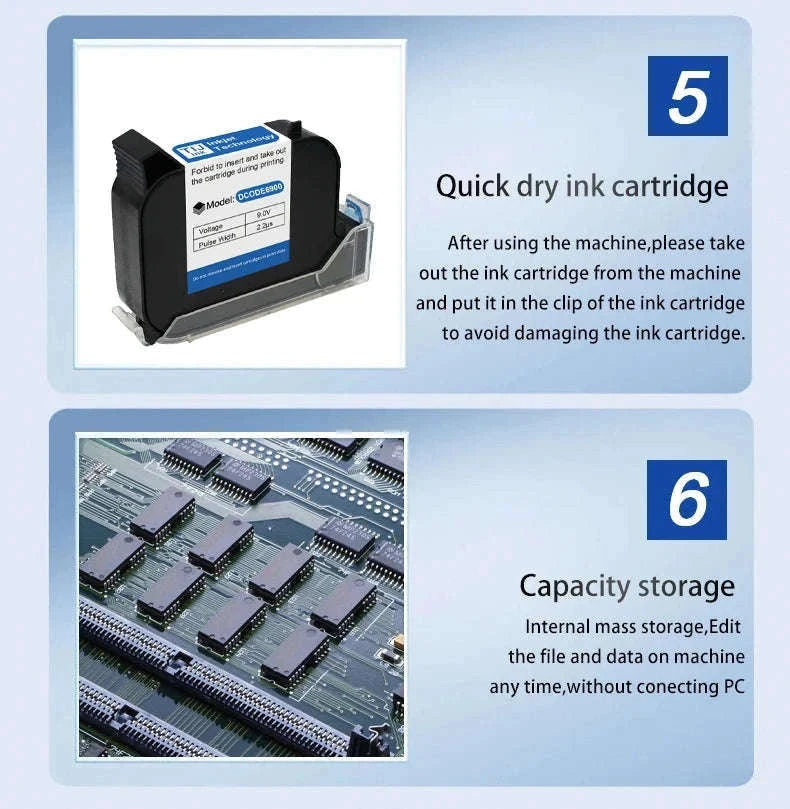 Handheld Inkjet Printer for QR Codes, Barcodes, Dates & Logos-with 1 ink / AU Plug